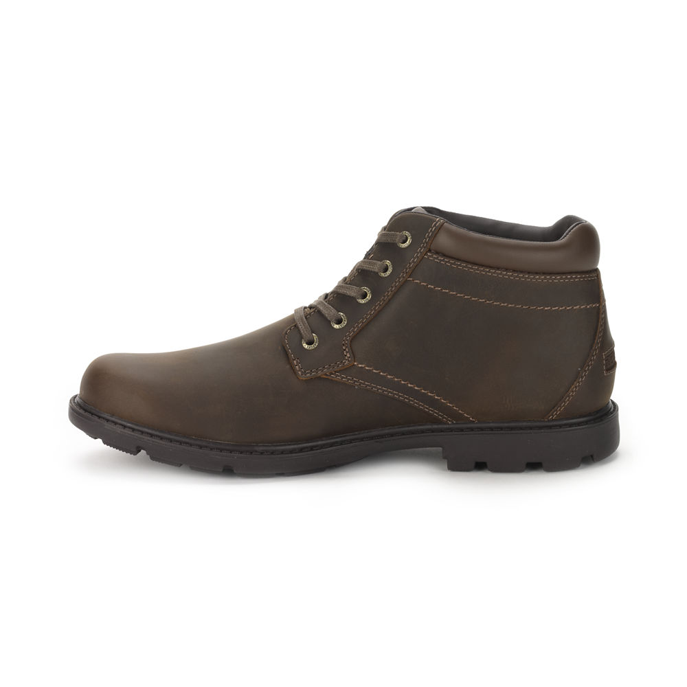 Botas Rockport Hombre Mexico - Rugged Bucks Waterproof Marrom - KHQSI4937